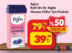 AGİSS ROLL-ON SİR AĞDA HASSAS CİLTLER İÇİN PUDRALI AGİSS ROLL-ON SİR AĞDA HASSAS CİLTLER İÇİN PUDRALI